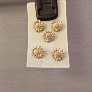 Gold Sunflower Pant Buttons